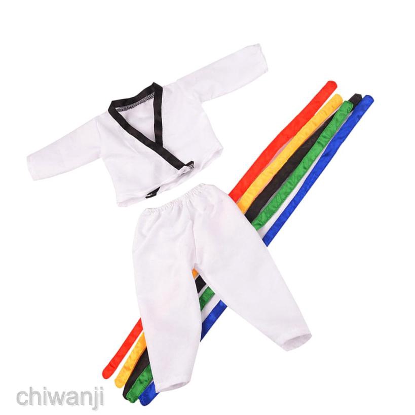 Dây Đai Taekwondo Màu Trắng Cho Búp Bê 18 Inch