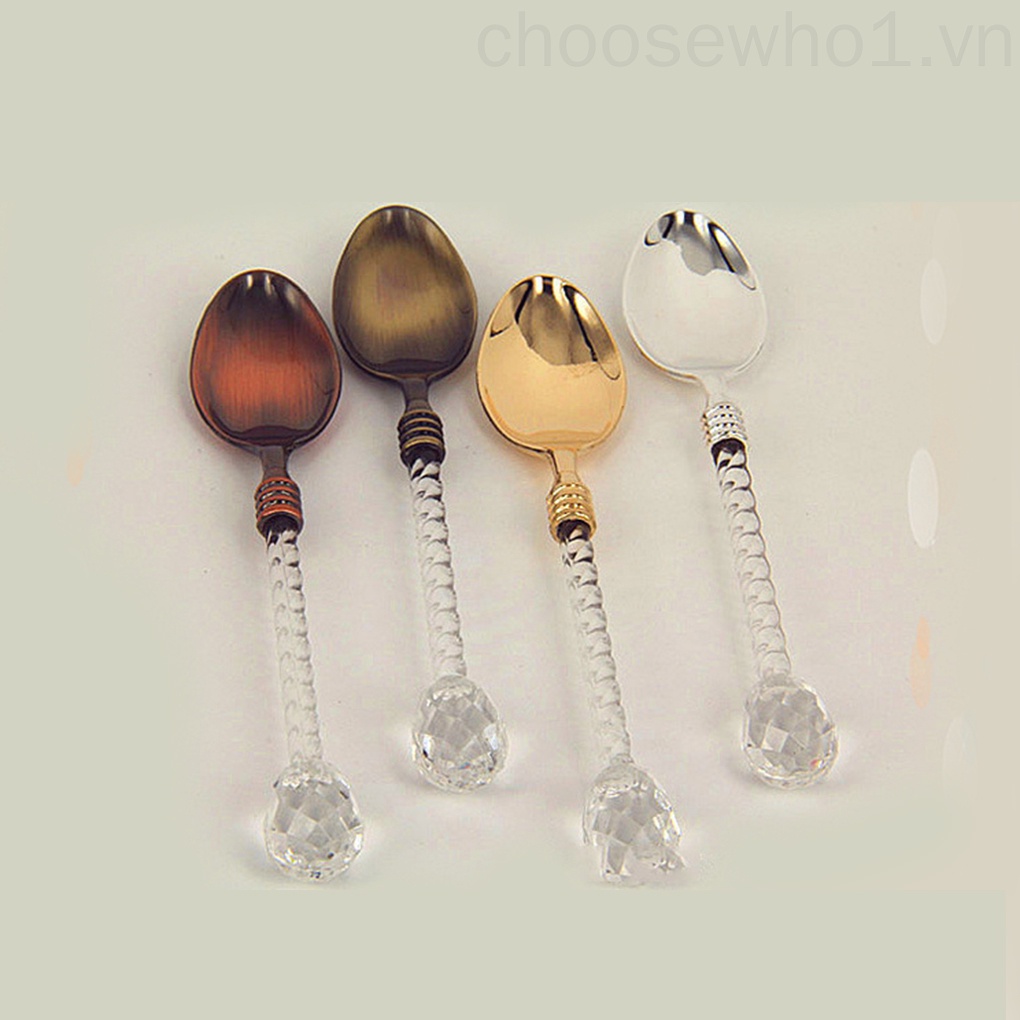 Muỗng cà phê cán pha lê phong cách cổ điển