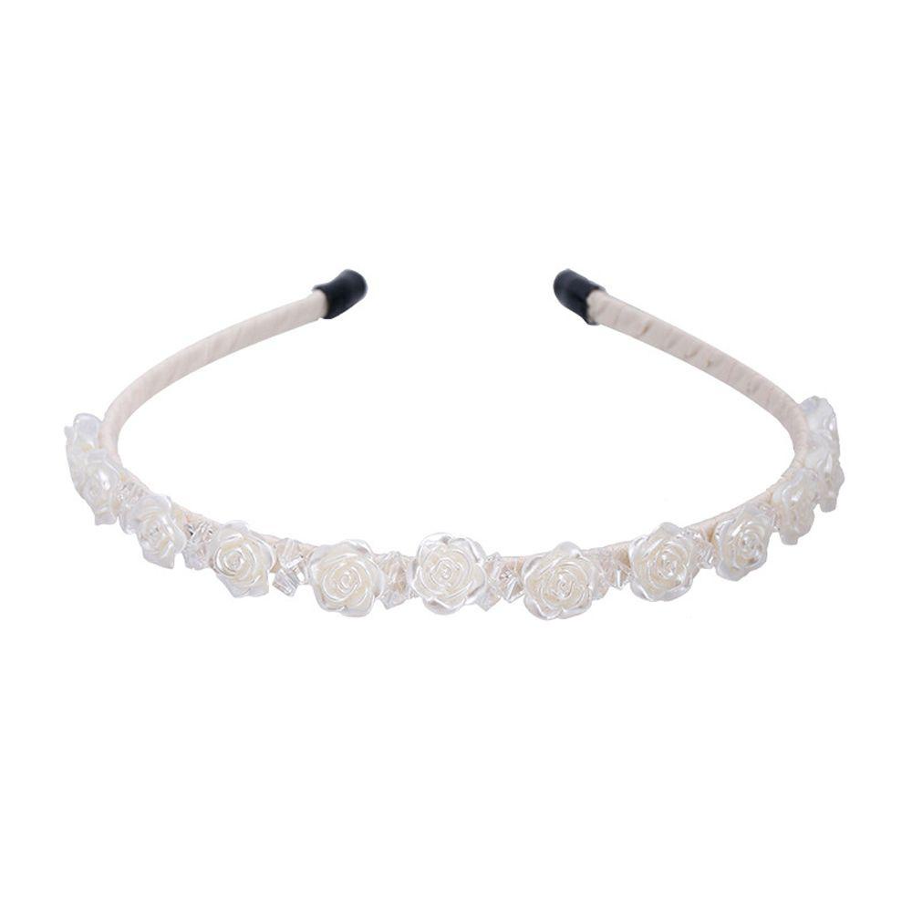 Băng Đô Cài Tóc Đính Hoa Hồng Phong Cách Hàn Quốc Sang Trọng