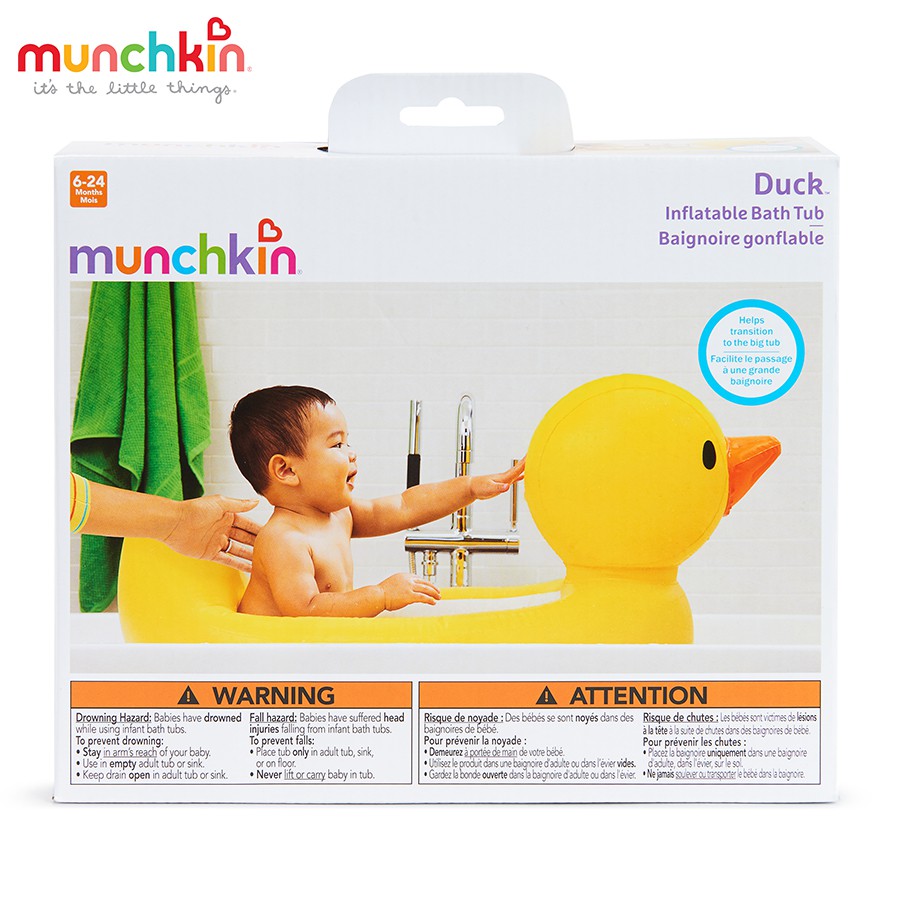 Chậu tắm phao vịt vàng Munchkin ⭐ HÀNG CHÍNH HÃNG ⭐ Cực đáng yêu cho bé