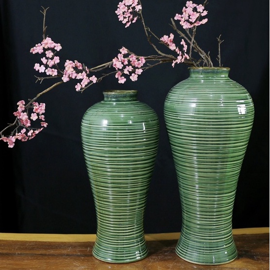 Lọ hoa cao 38 cm - Bình hoa gốm sứ Bát Tràng cao cấp - Decor trang trí nhà đẹp đón Tết