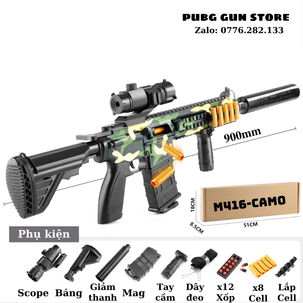 Đồ chơi cho bé đồ chơi trẻ em nerf m416 m4 bắn thanh xốp văng cell shell mô hình figure decor giá rẻ cao cấp phụ kiện