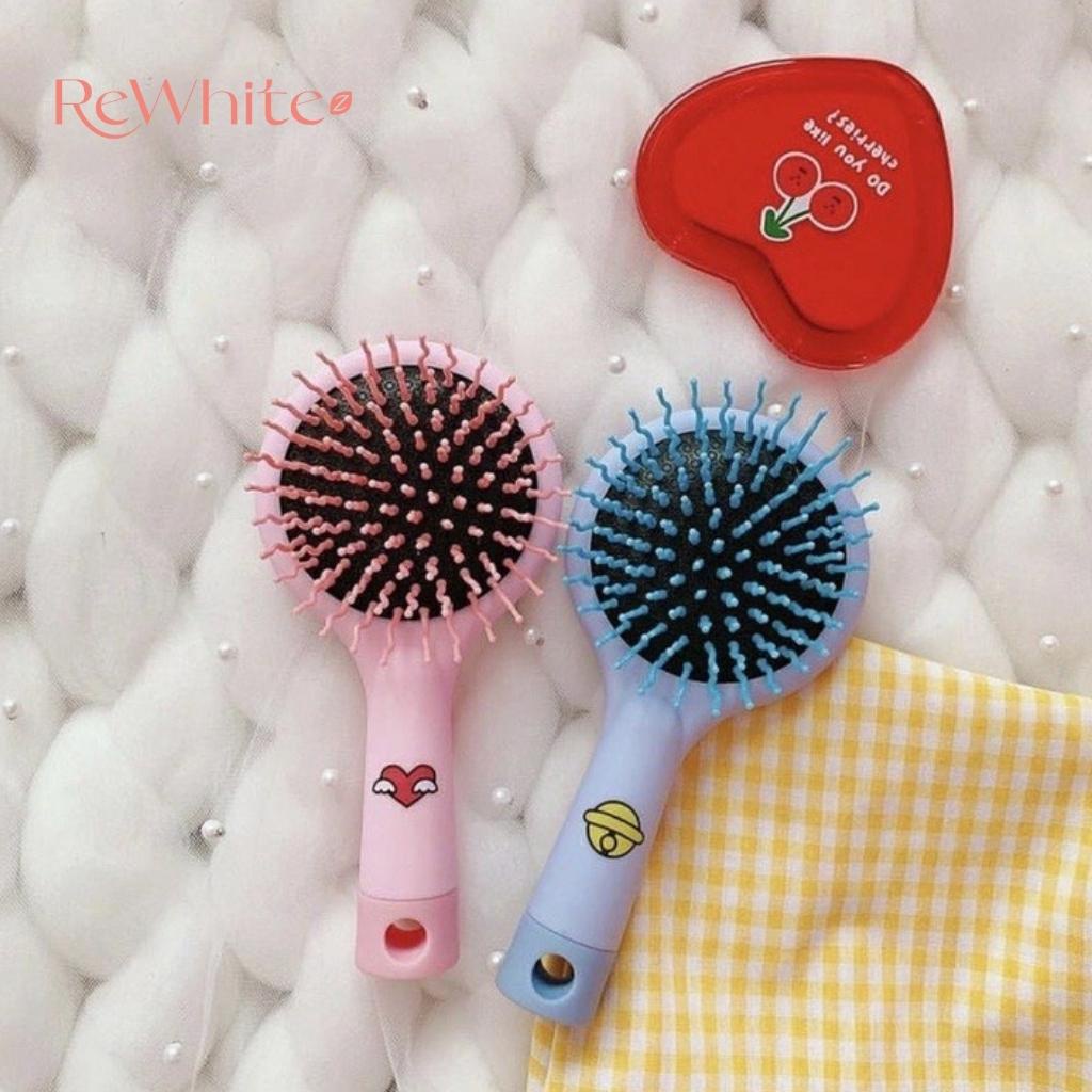 Lược Gỡ Tóc Rối Kèm Gương Cán Cầm Bỏ Túi