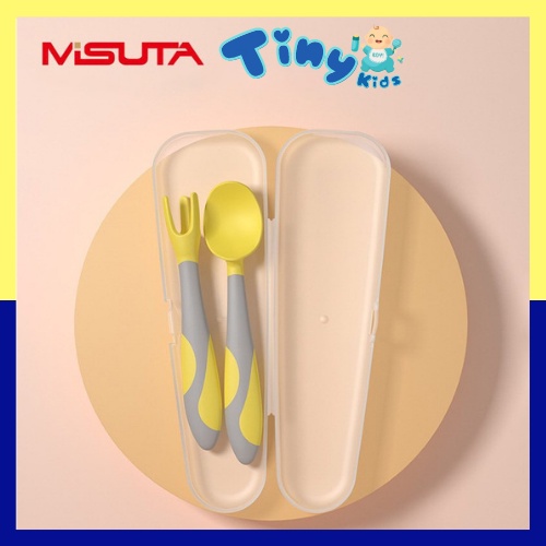 Thìa ăn dặm misuta silicone xoay 360 độ cho bé tập ăn dặm siêu tiện lợi - Tiny Kids
