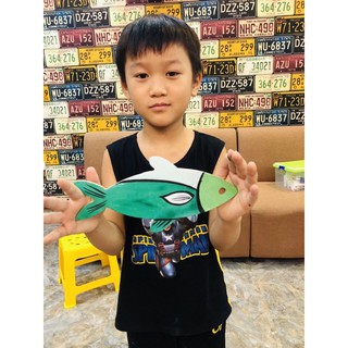 Bộ 5 cá gỗ cho trẻ tô màu