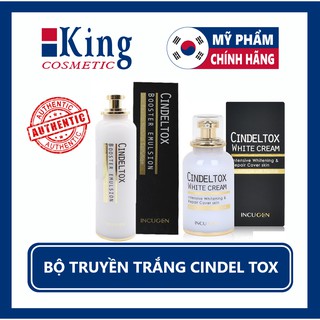 Nhũ tương dưỡng trắng Cindel tox Booster Emulsion 120ml, Kem truyền trắng cindel tox 50ml