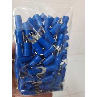 Đầu cos chỉa phủ nhựa SV2-8 màu xanh bịch 100 cái.