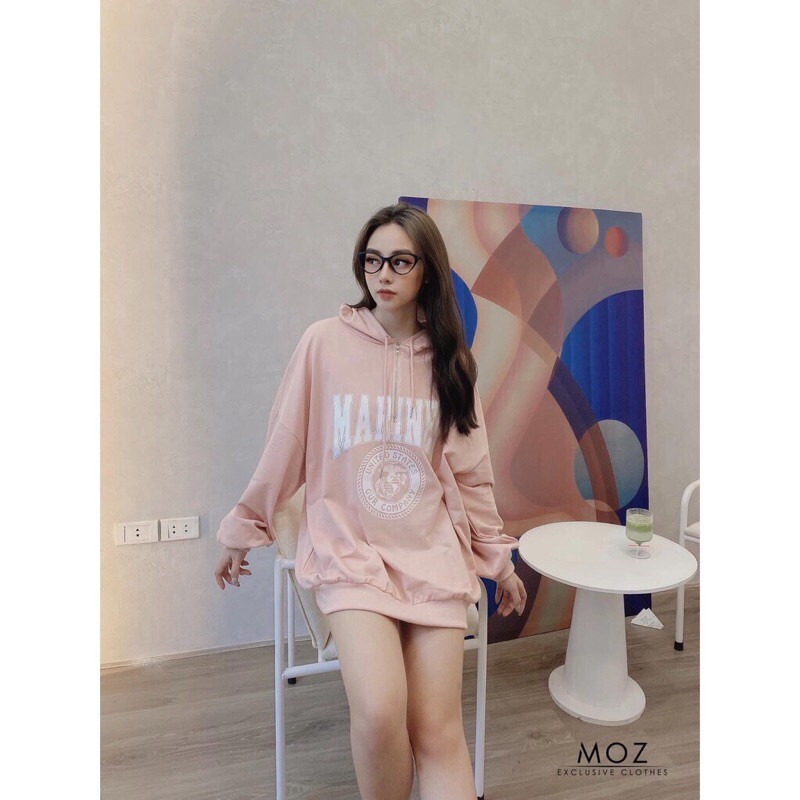 ÁO NỈ DA CÁ HOODIE MŨ HOẠ TIẾT KHOÁ CÁ TÍNH