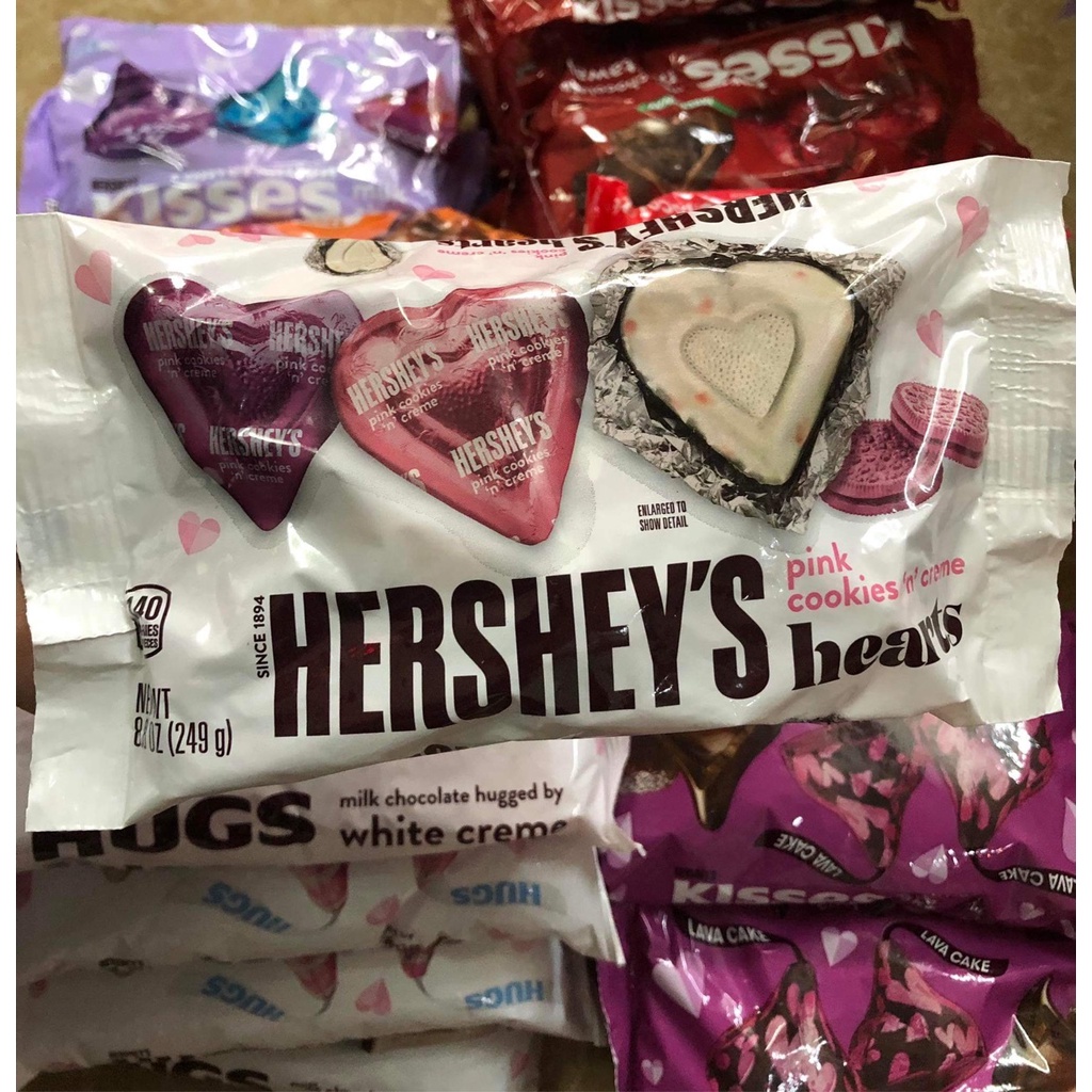 ￼Sô cô la Hershey's Kisses của Mỹ Phiên Bản Valentine [NHIỀU VỊ]