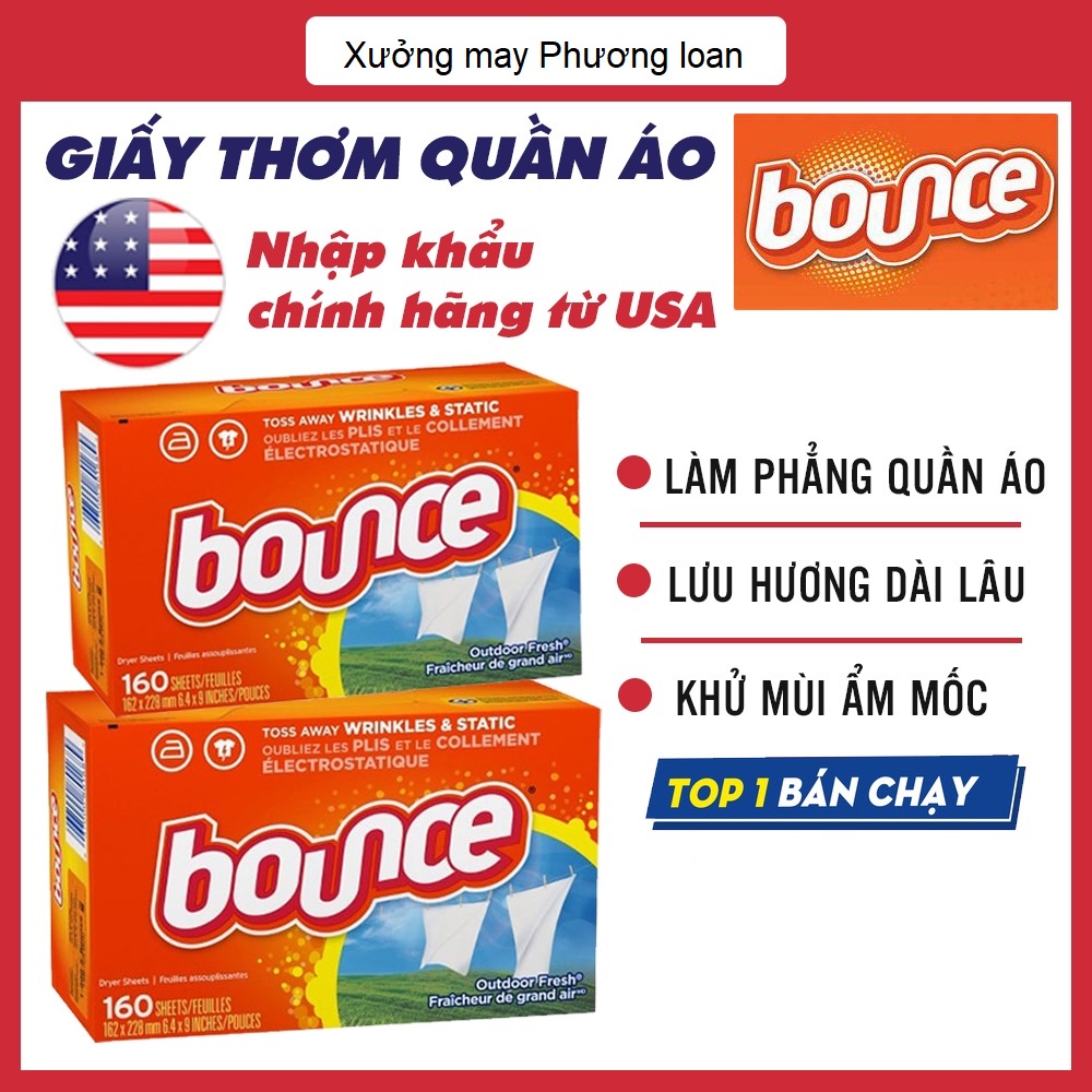 Giấy thơm quần áo Bounce nhập khẩu Mỹ (Tách lẻ)