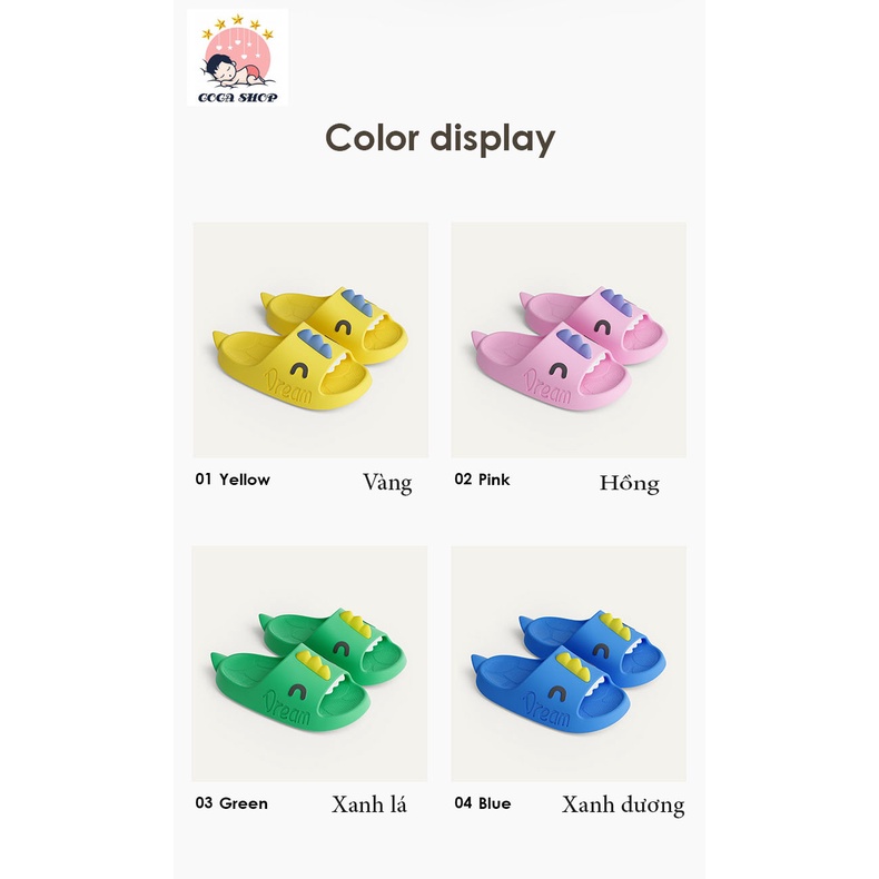 Dép Khủng Long Siêu Nhẹ , Chống Trượt Cheerful Mario Siêu Đáng Yêu Cho Bé