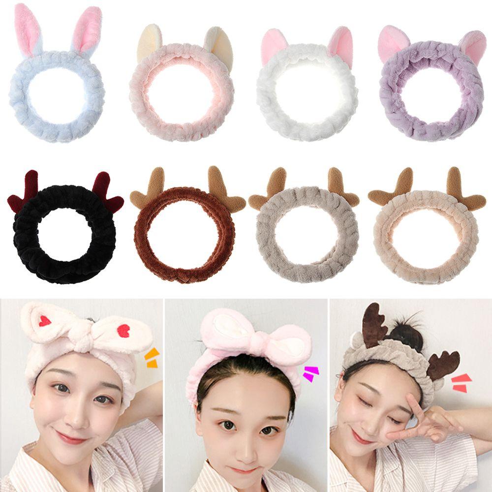 PINEVN Băng Đô Cài Tóc Lông Cừu San Hô Đính Nơ Cỡ Nhỏ Thời Trang Cho Spa