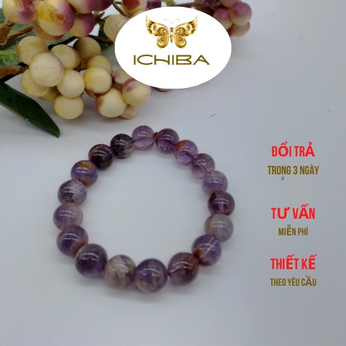Vòng tay chuỗi hạt màu tím ưu linh 10mm