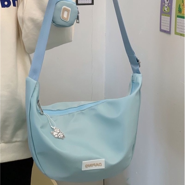 Túi Xách Đeo Vai Vải Canvas Chống Thấm Nước Phong Cách Thời Trang Hàn Quốc Cho Nữ