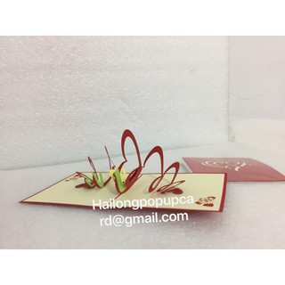 Trái Tim 1 - Love - Thiệp 3D