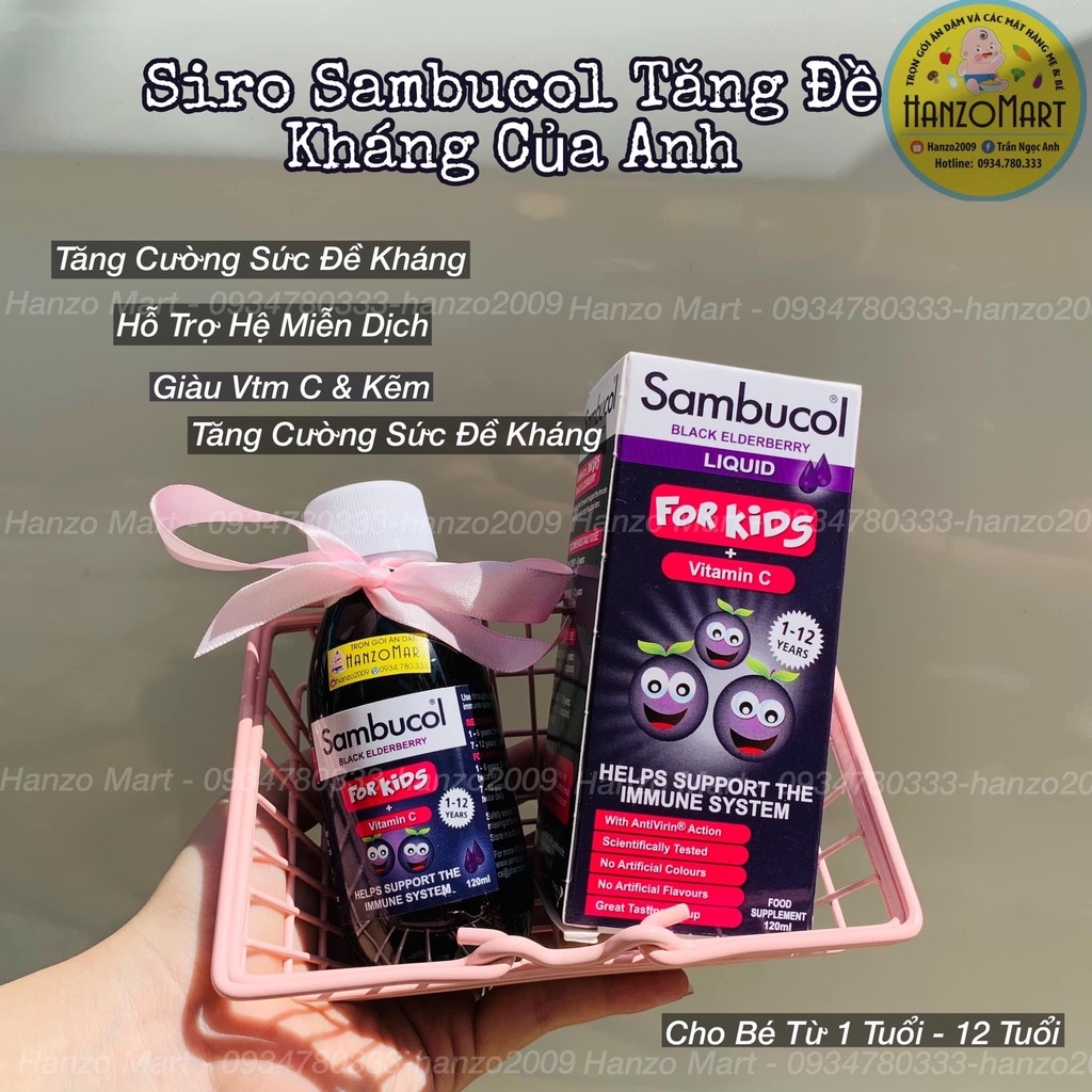 Siro tăng đề kháng Sambucol Anh 120ml