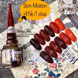 Sơn Mxbon, Sơn gel đỏ tone màu xịn mịn - chai 15ml