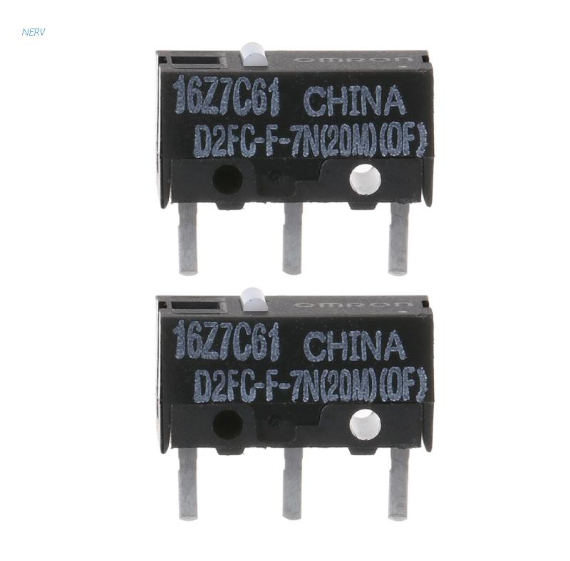 NERV 2Pcs Original OMRON Mouse Micro Switch D2FC-F-7N(20M)(OF)