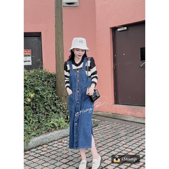 Set áo len yếm bò dài