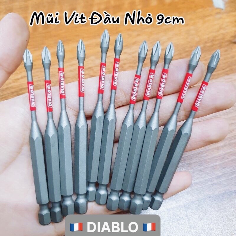 Mũi vít chuyên dùng cho điện tử, mũi đầu nhỏ dài 9cm PH1 DIABLO Pháp