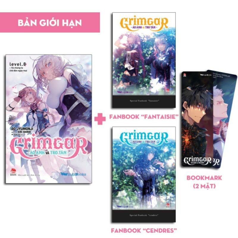 bán lẻ bookmark, thiệp mừng, short story, fanbook grimgar ảo ảnh và tro tàn