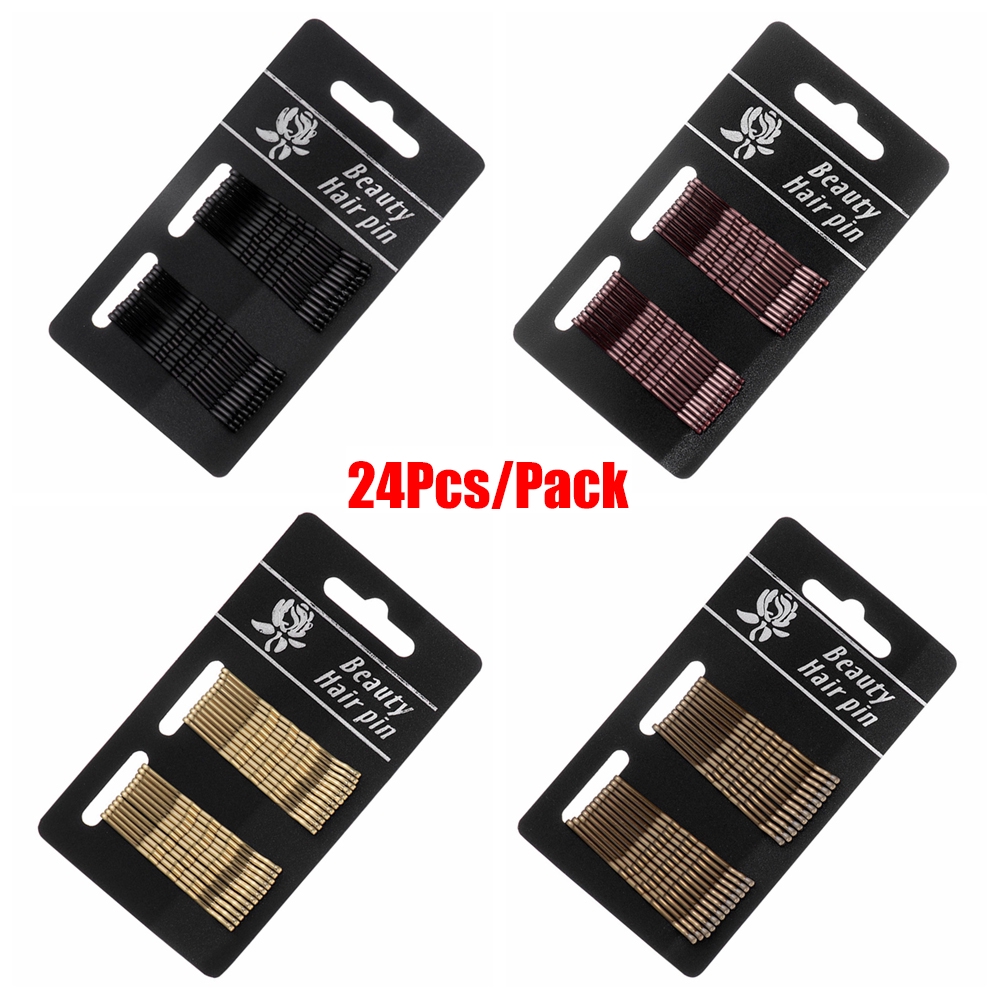 Bộ 24 kẹp tóc ghim màu tùy chọn dùng để tạo kiểu cho tóc tiện dụng