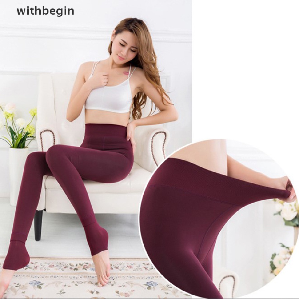 Quần Tất Lưng Cao Trong Suốt Lót Nhung Giữ Ấm Mùa Đông Cho Nữ