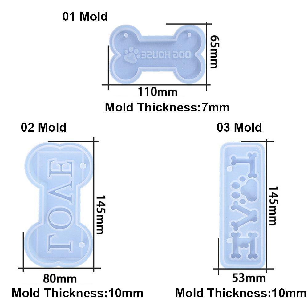 Khuôn Silicone Đổ Epoxy Resin Làm Bảng Hiệu Cửa Hình Chữ Cái / Ngôi Nhà Cún / Chữ Love