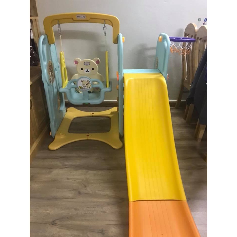 Bộ cầu trượt xích đu liên hoàn Toys House bé trai bé gái