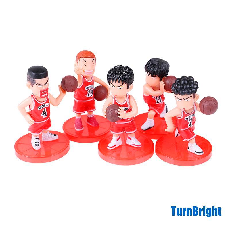 Set 5 Phụ Kiện Trang Trí Bánh Kem Hình Anime Slam Dunk Sakuragi Hanamichi