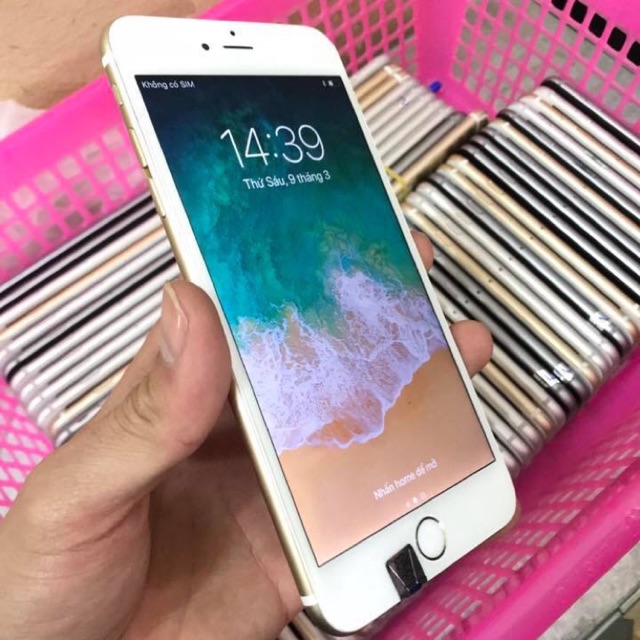 Điện Thoại iPhone 6 Plus Lock 64GB Màu Gold Zin Đẹp Đủ Phụ Kiện Kèm Bảo Hành