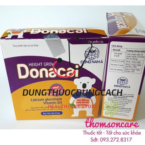 Bổ sung Canxi và D3 cho bé Donacal - Dạng ống siro dễ uống Hà Nội