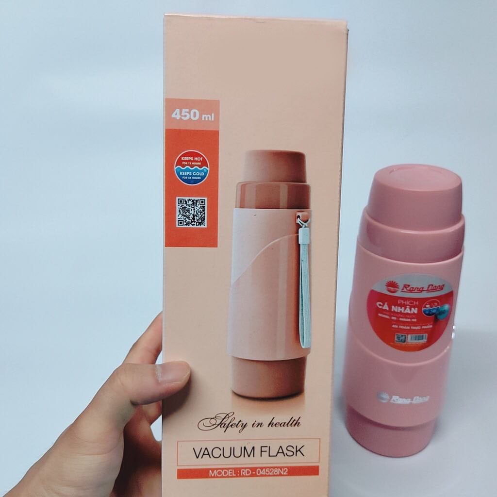 Bình giữ nhiệt cá nhân 450ml Rạng Đông, bình nước giữ nhiệt nóng, lạnh