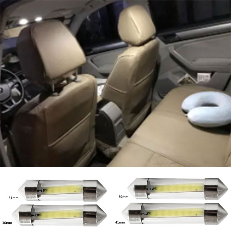 Bộ 10 Đèn COB 31mm 36mm 39mm 41mm Chất Lượng Cao Cho Xe Hơi