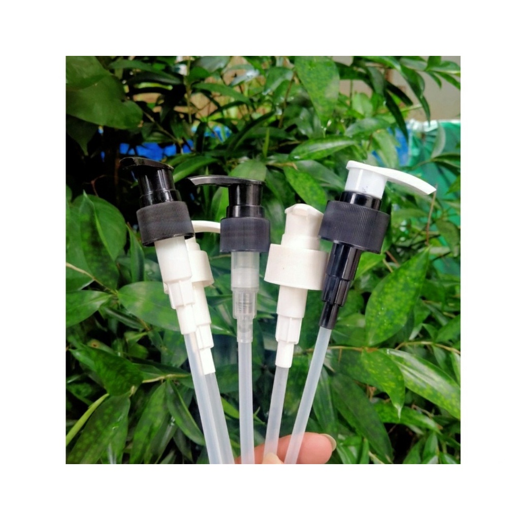Vòi nhấn, đầu ấn fi28 cho chai 500ml và 1000ml, hàng có sẵn chai đựng dầu ,sữa tắm