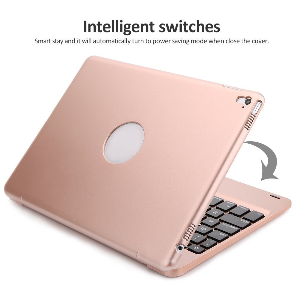 Bao da kiêm bàn phím Bluetooth iPad Pro 9.7 (Rose Gold)