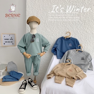 [𝔹𝔼ℝℕ𝕀𝔼 𝔽𝔸𝕊ℍ𝕀𝕆ℕ 𝕂𝕀𝔻𝕊]_Bộ Cotton Xốp  thêu 𝐃𝐨𝐧𝐚𝐥𝐝 nổi  4 Màu cho bé trai/gái 8 đến 20kg