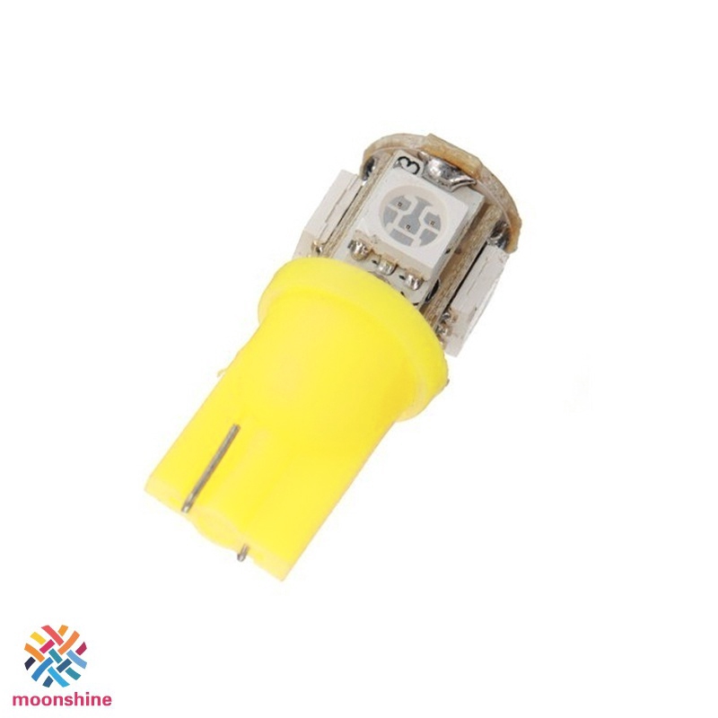 Bộ 10 đèn soi biển số bóng LED T10 5-SMD 5050 màu vàng