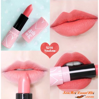 Son thỏi Amok Luxury Lovefit - Vỏ hồng