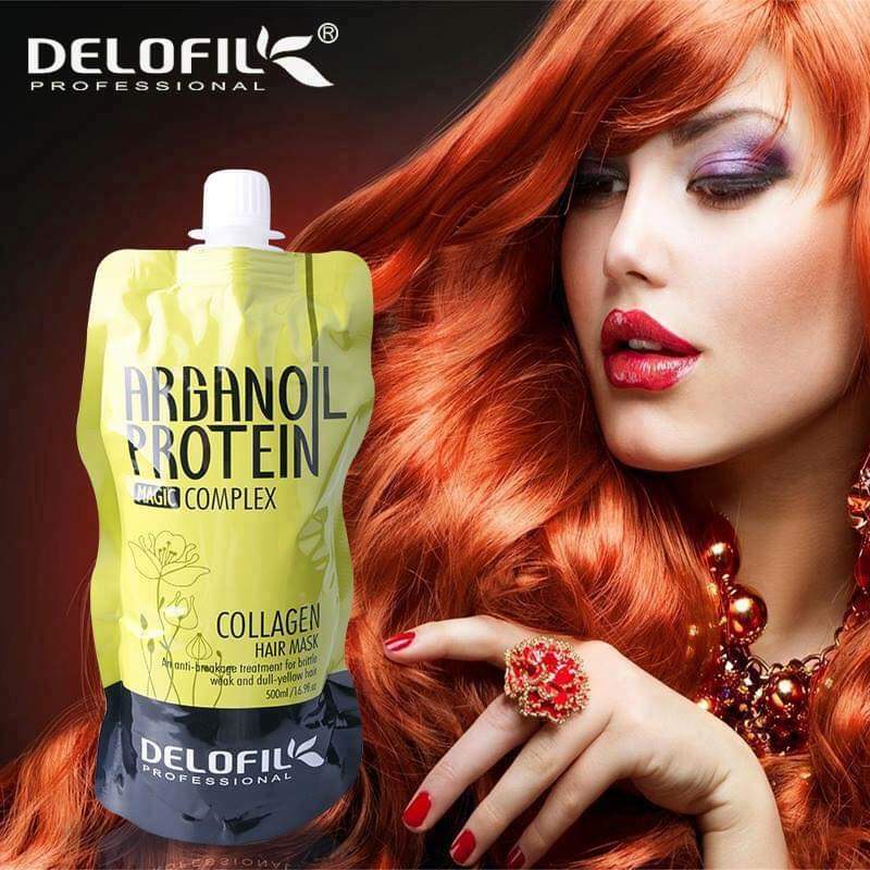 Hấp Tóc Delofil _Hấp Ủ Tóc Delofi  Collagen Arganoil Phục Hồi Mềm Mượt