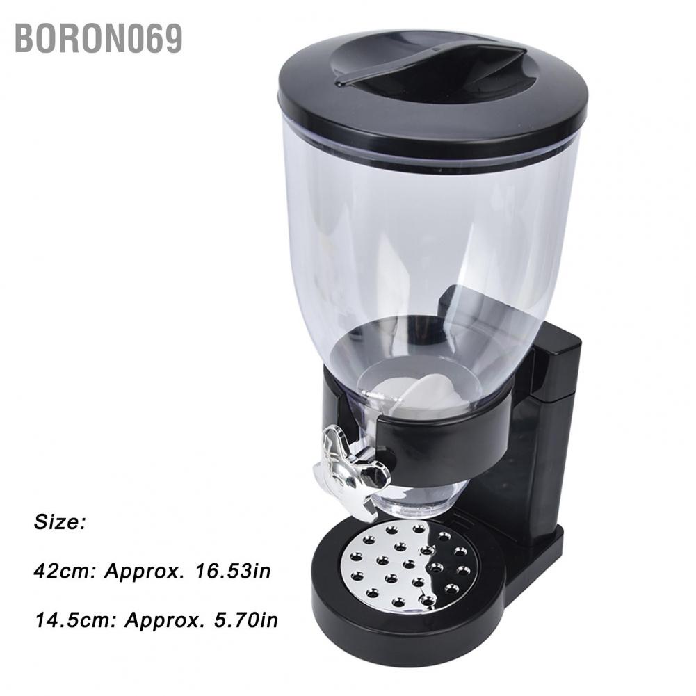 Boron069 Grain Dispenser 17.5oz Transparent Safe Rice Storage Container with Rubber B