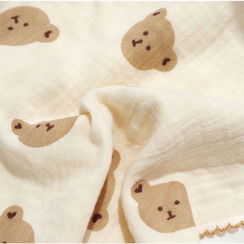 Yếm Tam Giác Xô Muslin 4 Lớp Cao Cấp, Khăn Yếm Xô Đa Năng Siêu Mềm Thấm Hút Tốt An Toàn Cho Bé