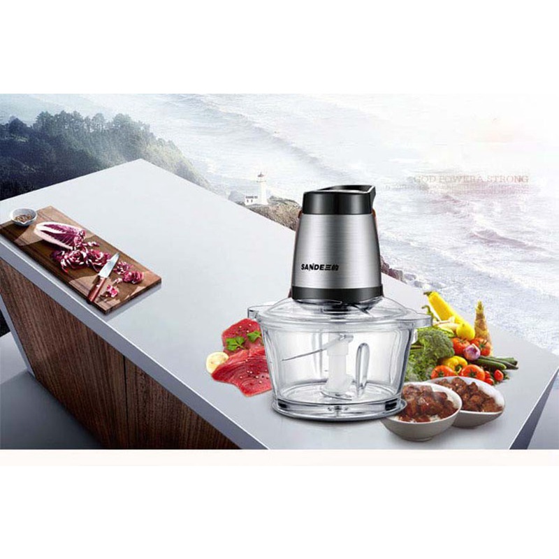 XẢ máy xay thịt Sande 1.2L xay cua cá, ngũ cốc đa năng