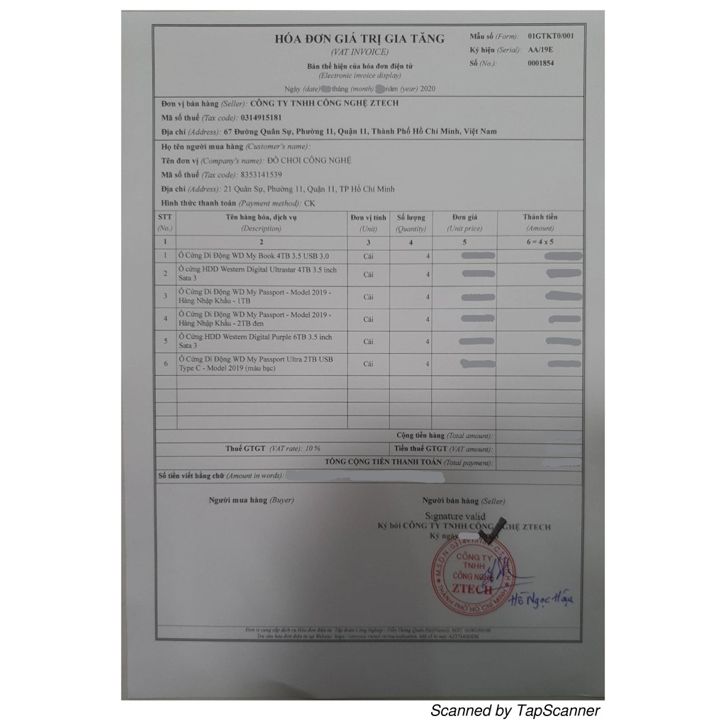 Ổ Cứng Di Động WD My Passport Model 2019 Chính Hãng WD Bảo Hành 3 năm