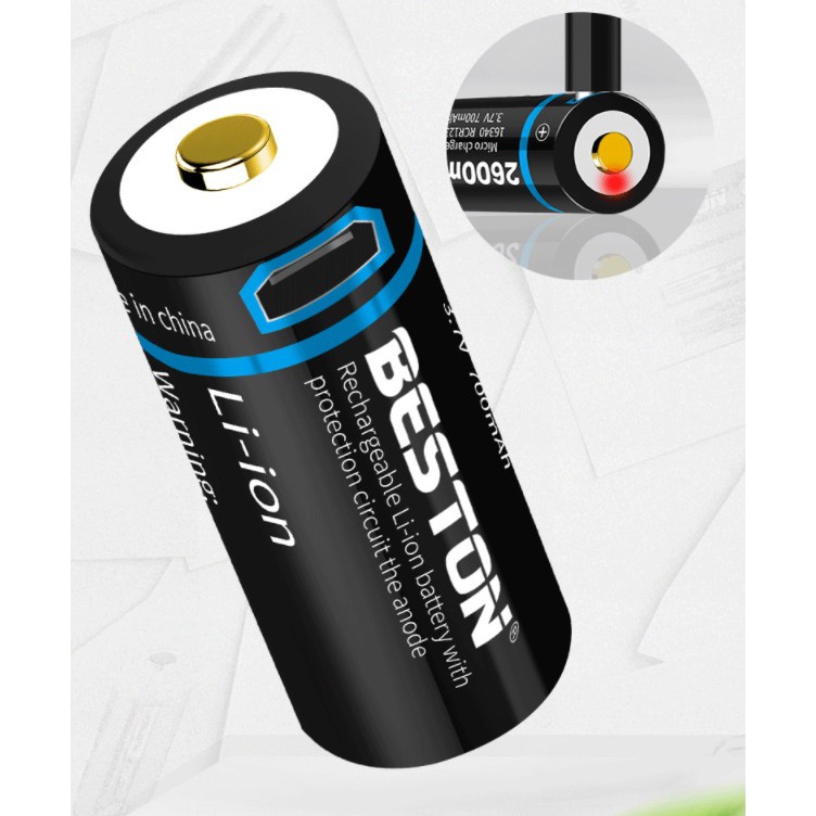Pin sạc 123A 700 mAh Sạc Micro USB Tiết kiệm tiền