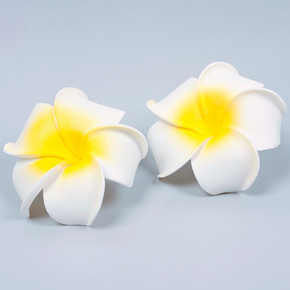 Kẹp tóc hình hoa bằng xốp phong cách Hawaiian