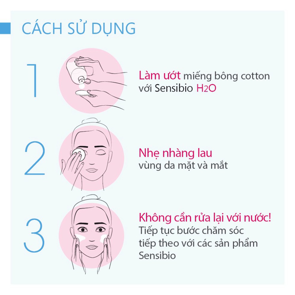 Dung dịch làm sạch và tẩy trang công nghệ Micellar Bioderma Sensibio H2O - 100ml - 6706.