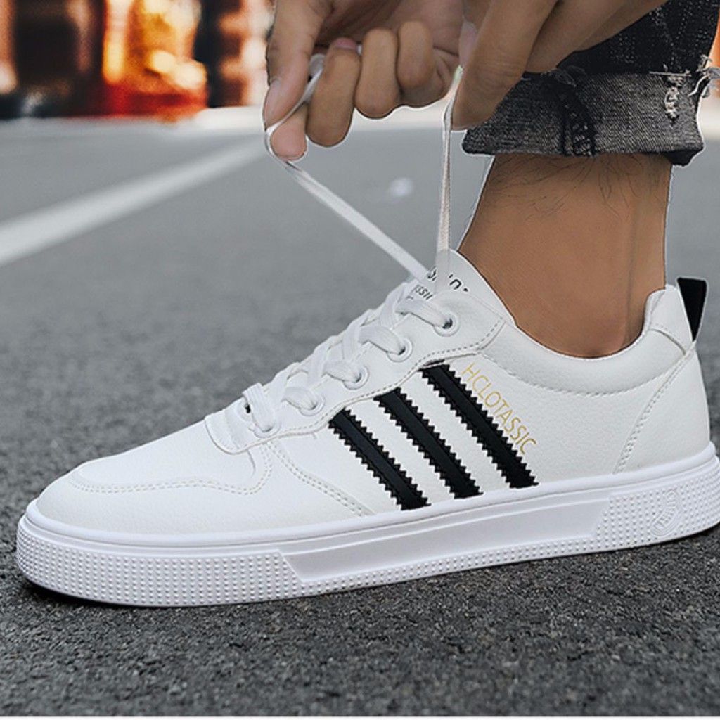 GIÀY NAM TRẮNG KẺ SỌC TASSIC KIỂU DÁNG THỂ THAO THỜI TRANG G 90 | BigBuy360 - bigbuy360.vn