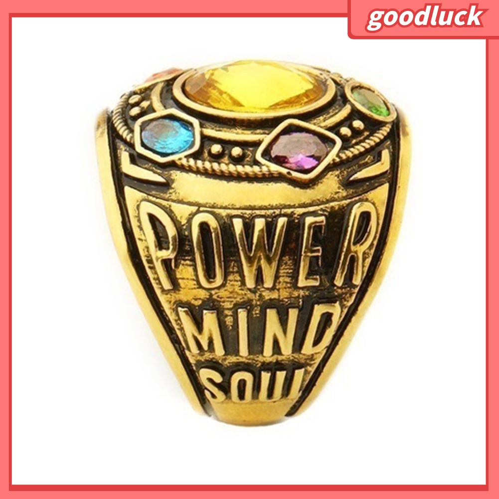 Nhẫn thời trang in chữ Infinity War Thanos nhiều màu sắc cho nam