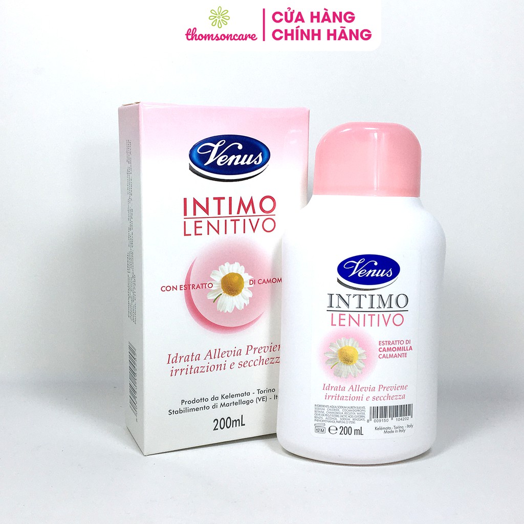 Dung dịch vệ sinh Venus Intimo từ Ý - Hương thơm từ thảo dược - Hộp 200ml - ddvs dùng được cho nam giới